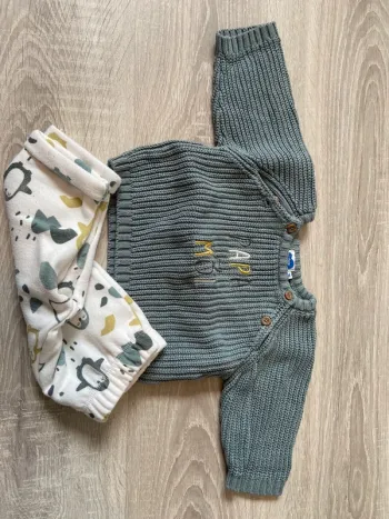 Ensemble bebe epais pull legging molletonné 3 mois