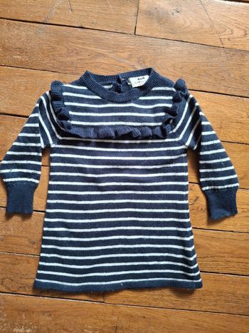 Robe pull cyrillus laine coton 6 mois