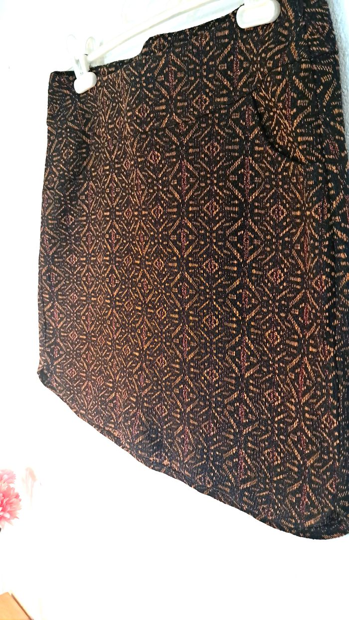 Mini-jupe vintage jacquard « geometrique chic » Taille 36 (marque Bonobo) - photo numéro 2
