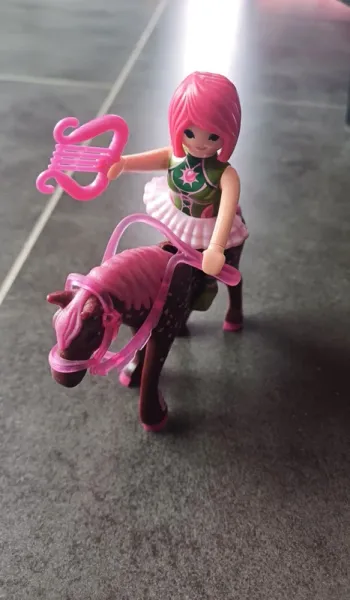 Cavalière féerique avec cheval playmobil