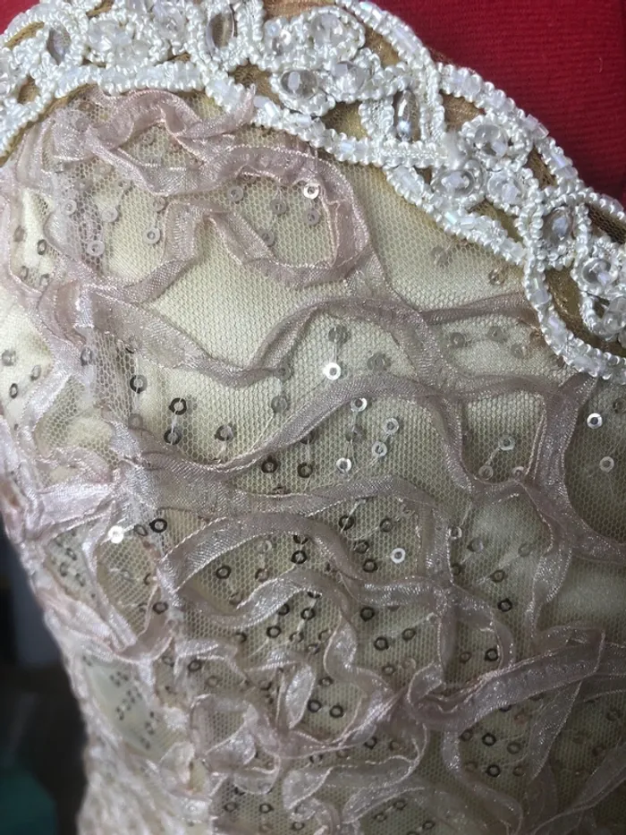 Robe de soirée couleur champagne crème T40 femme 👗 - photo numéro 7