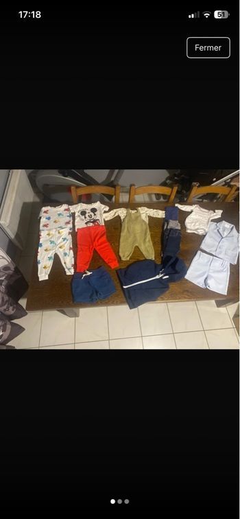 Lot vêtements garçon  3-6mois