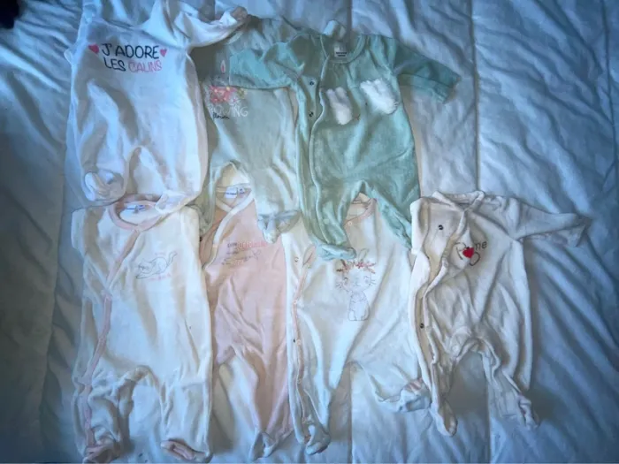 Pyjamas petites filles 1 mois - photo numéro 2