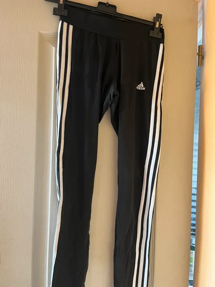 jeggins noir avec bande blanche adidas femme taille s - photo numéro 4