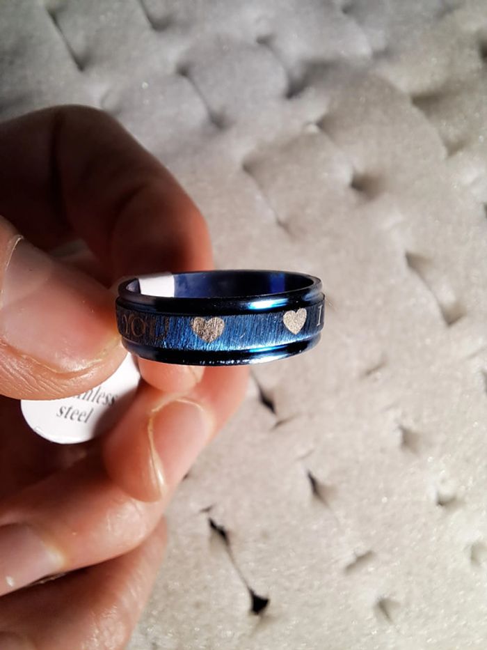 Bague acier inoxydable motifs - photo numéro 6