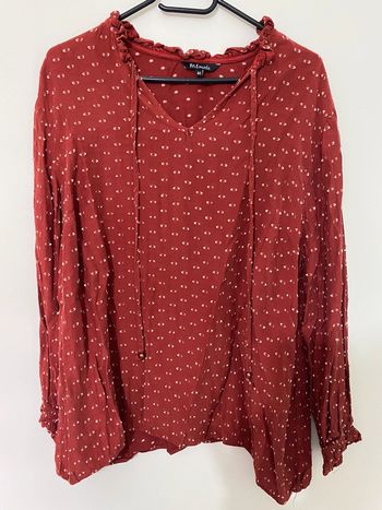 Blouse orange/rouge MS Mode taille 48