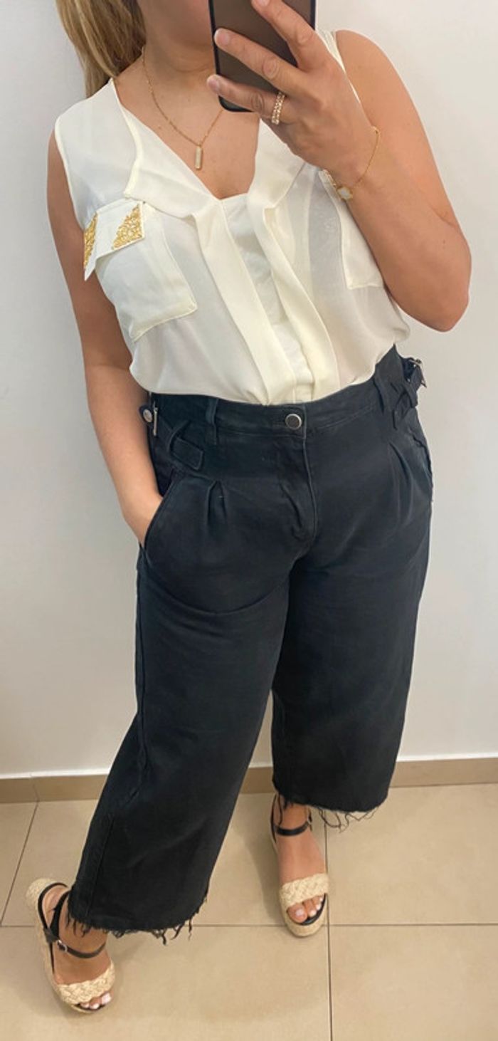 Jean large zara 3/4 Taille S-M - photo numéro 2