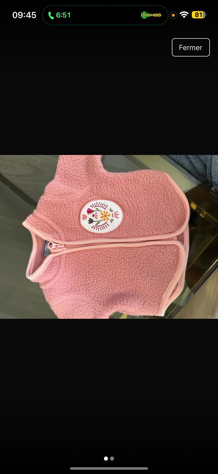 Veste hiver bébé fille  de 1 à 3 mois