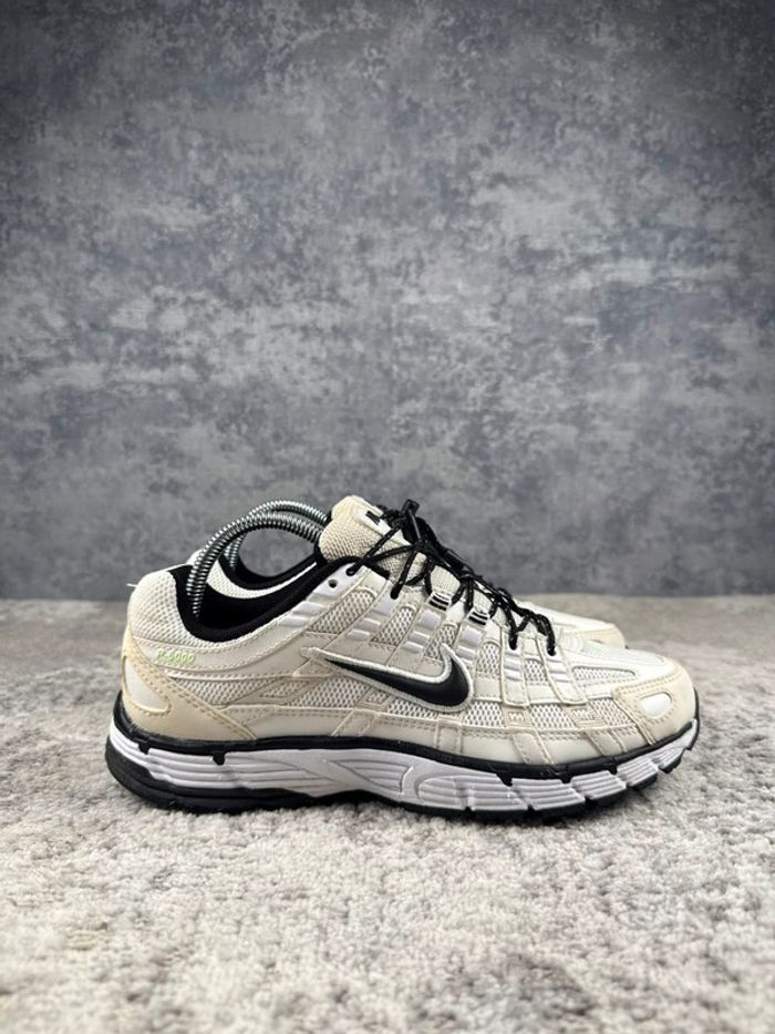 Nike P-6000 Running - Sail Black Lime Blast - White & Yellow & Black - photo numéro 3
