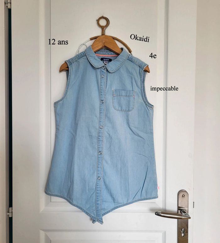 Chemise sans manche okaidi 12 ans