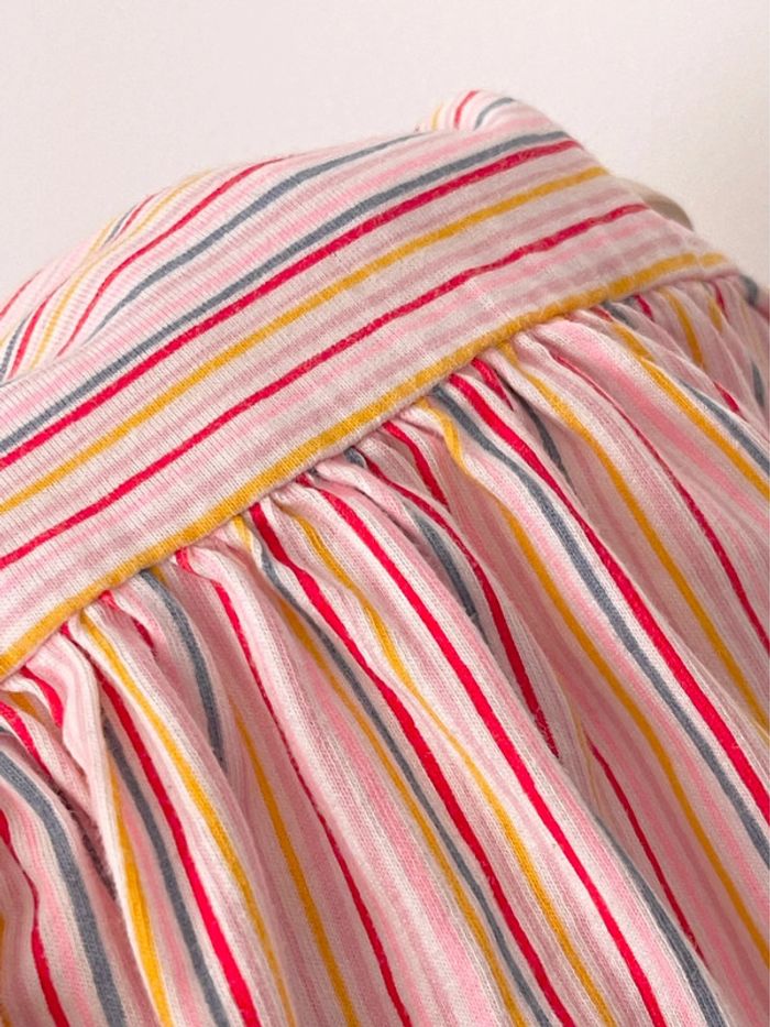 Haut coupe babydoll ou mini robe “grain de blé” pour bébé fille taille 9 mois en coton - photo numéro 6