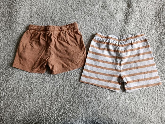 lot 2 shorts bébé 36 mois coton été marron - photo numéro 5