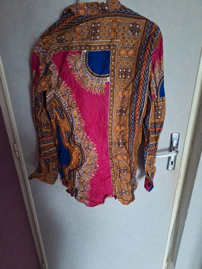 Chemise multicolore style africain - photo numéro 2