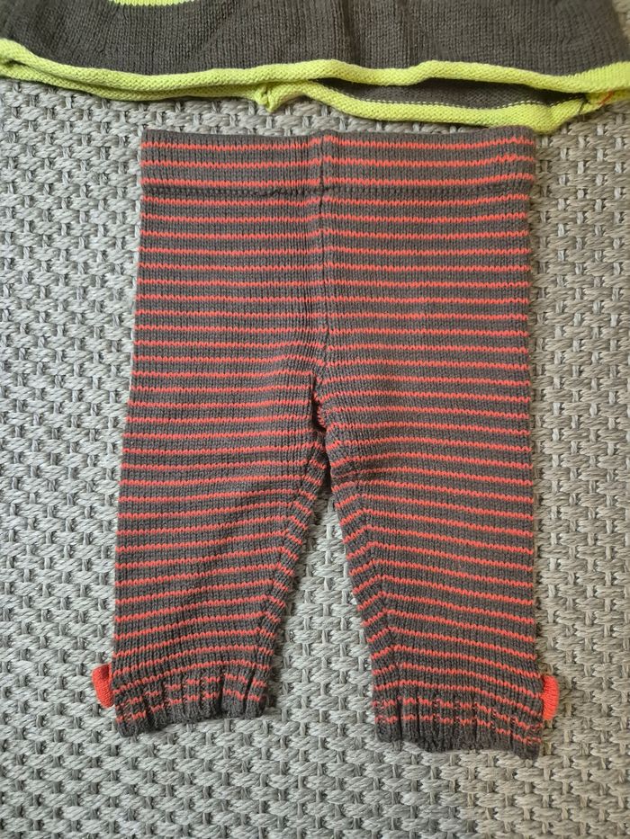 Ensemble robe + legging tricot - 6 mois - photo numéro 5