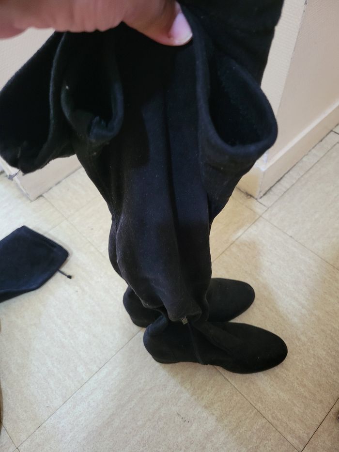 Chaussure bottes long en daim - photo numéro 4
