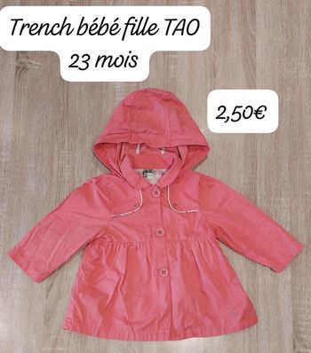 Trench bébé fille TAO 23 mois