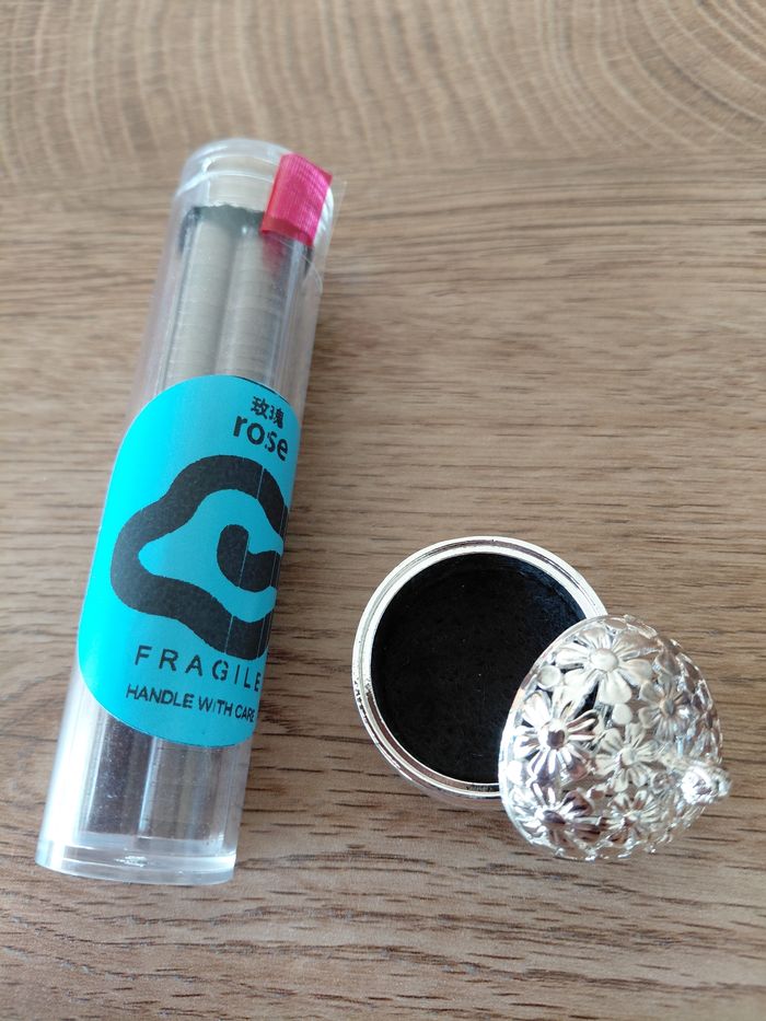 Porte encens + bobine encens parfum rose - photo numéro 3
