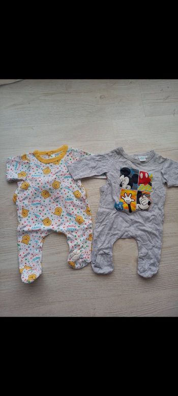 Lot de 2 pyjamas bébé 1 mois Disney