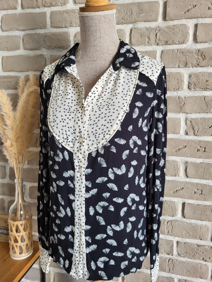 Chemise à motifs éventails noir et blanc - Mademoiselle R de La Redoute - photo numéro 5