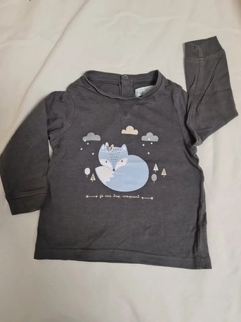 T-shirt ML 12 mois Mes Petits Cailloux