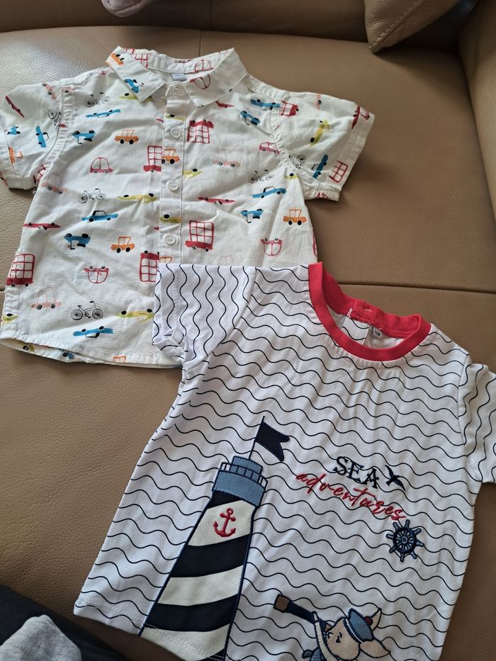Lot de 5 t shirts neuf bébé garçon 12 mois