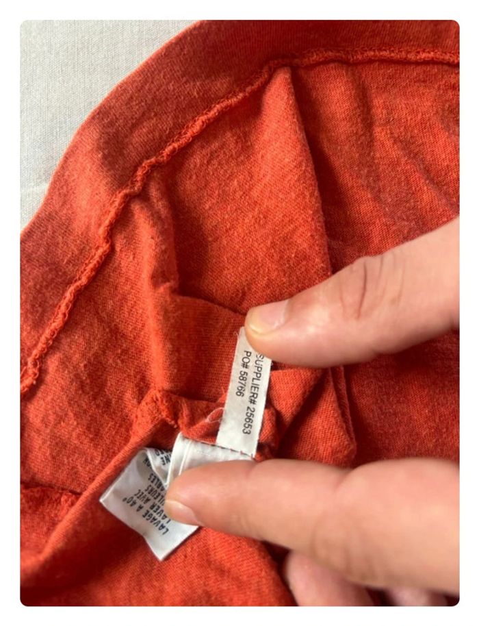 Sweat/ t-shirt manche longue Ralph Lauren taille L orange cavalier bleu marine - photo numéro 11