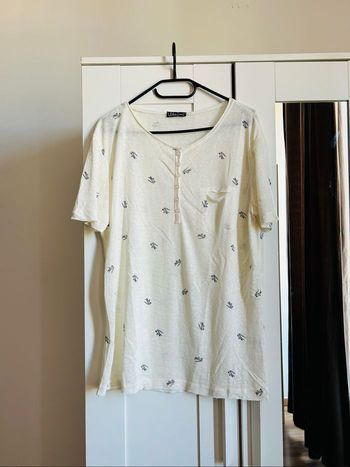 T-shirt beige à motifs léger Homme Roberto Garino Taille XL