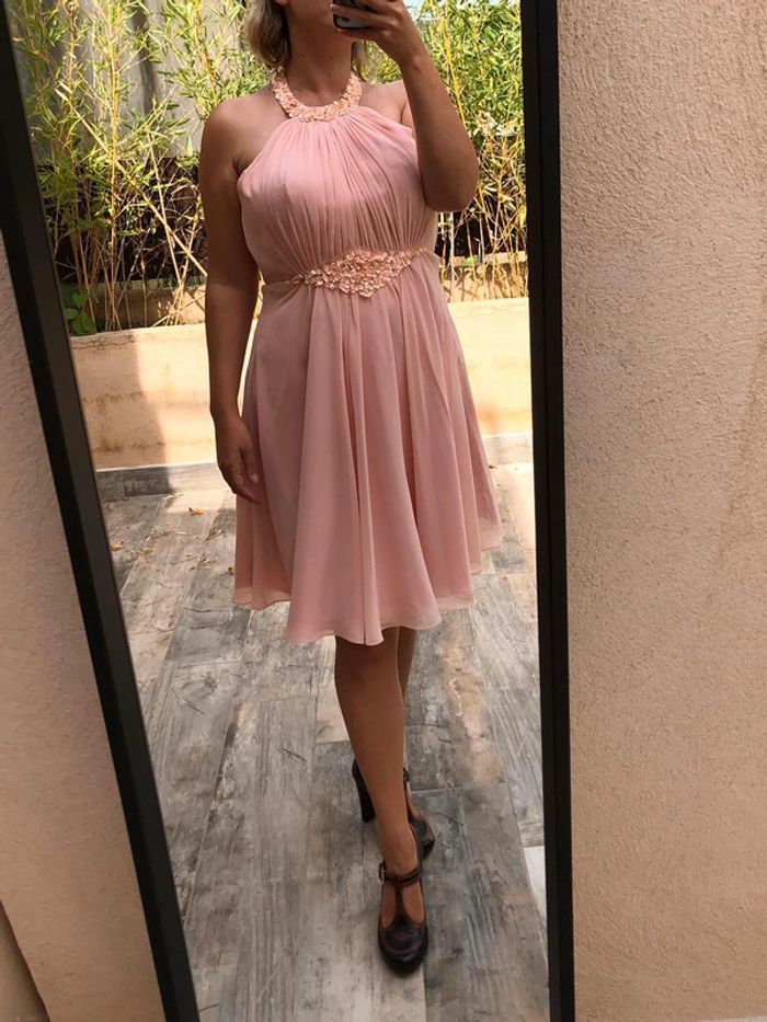Robe cocktail rose pâle Luxuar limited 38 - photo numéro 7