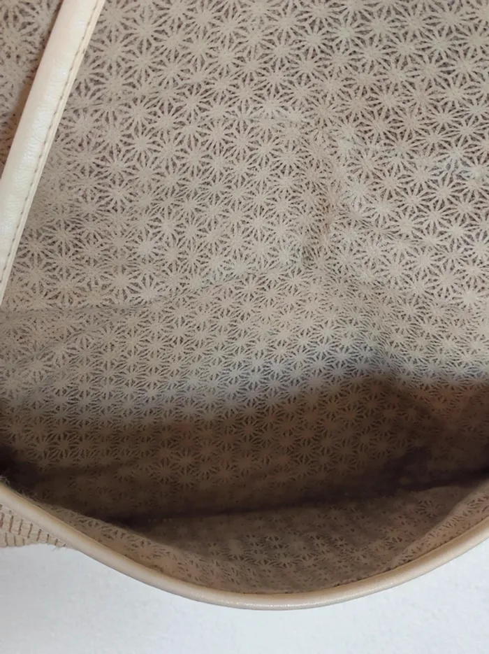 Pochette bandoulière détachable paille beige 80-90 vintage - 26×18cm - photo numéro 6