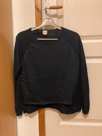 Pull bleu foncé à losanges karl Marc John