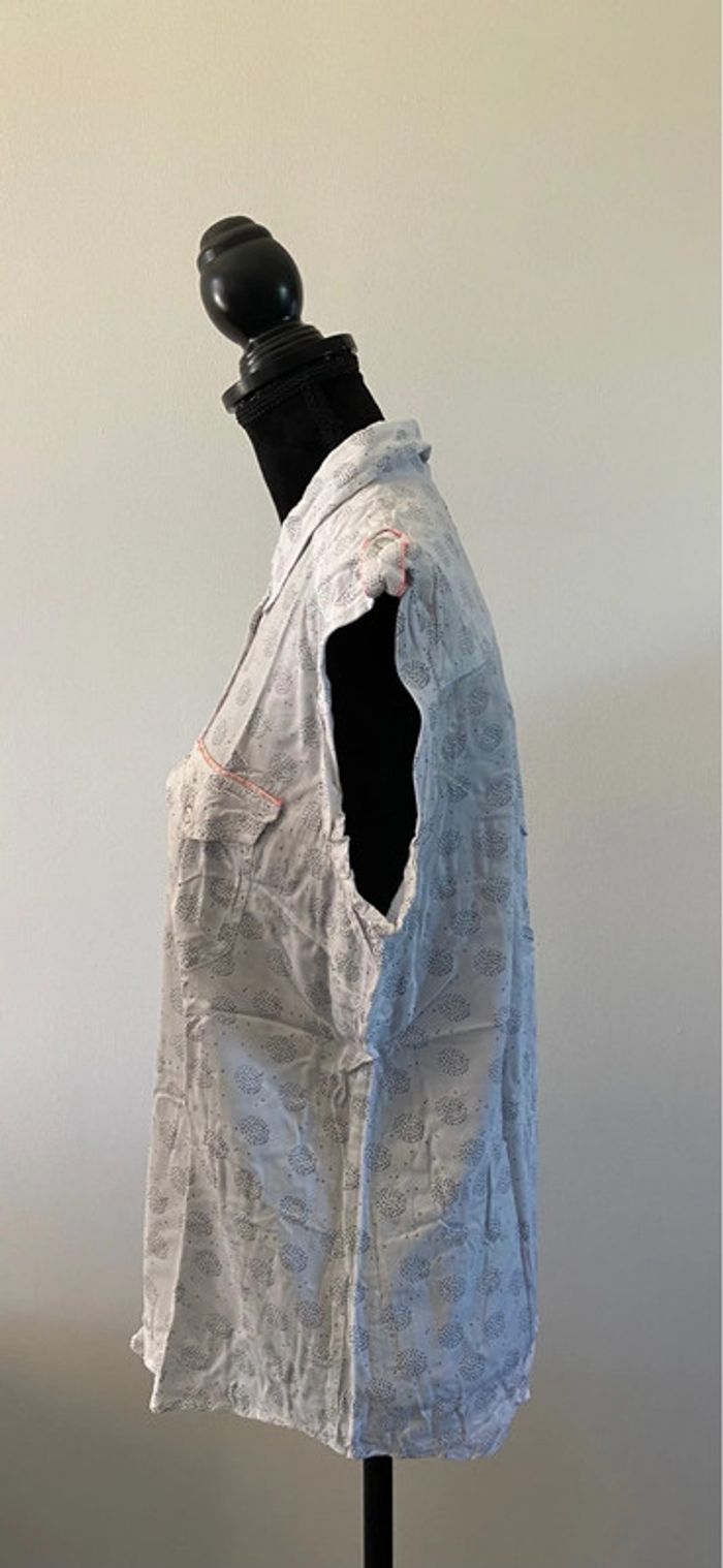 Chemise débardeur Kaporal manche courte taille M blanc à motifs - photo numéro 6