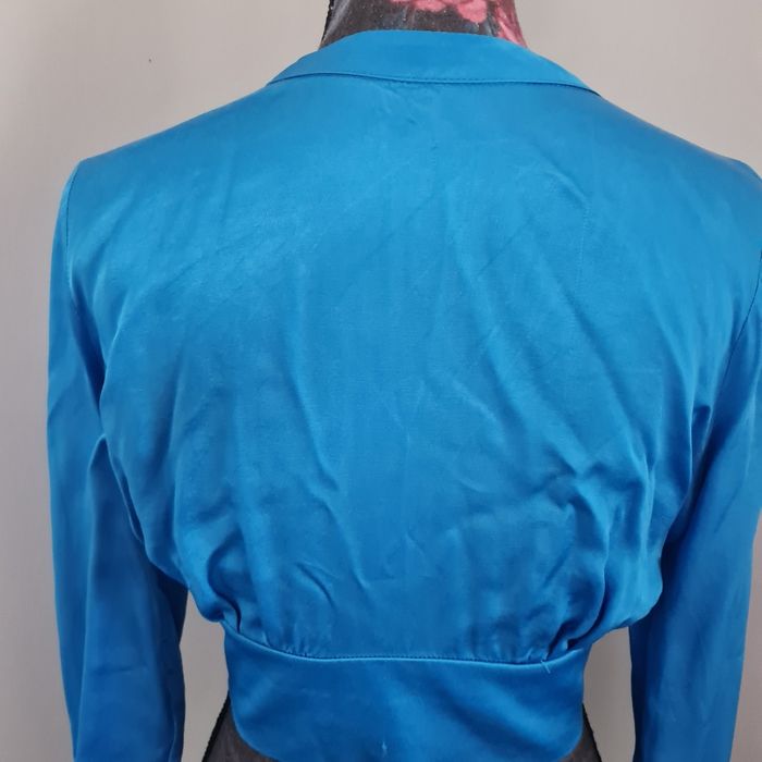 Belle blouse satin bleue bershka - photo numéro 4