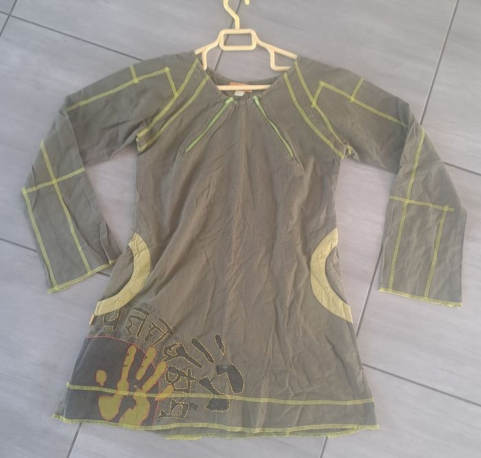 Tunique vert kaki Om Darshan Taille M