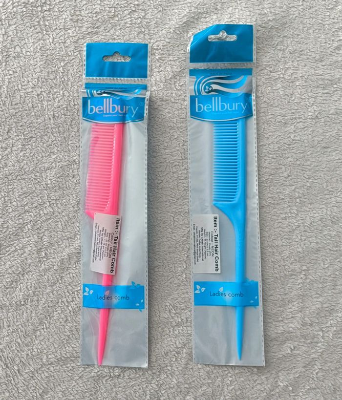 2 peignes à queue bellbury