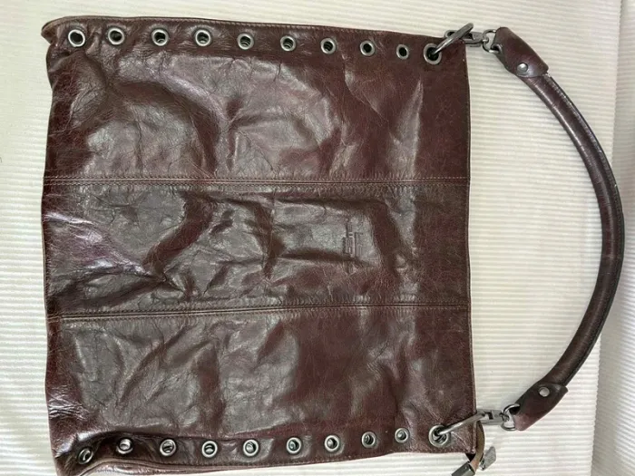 Sac à main en cuir marron kewechris style vintage - photo numéro 14