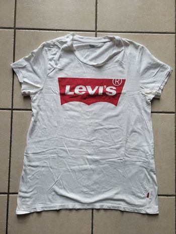 Tee-shirt manche courte blanc/rouge Levi's