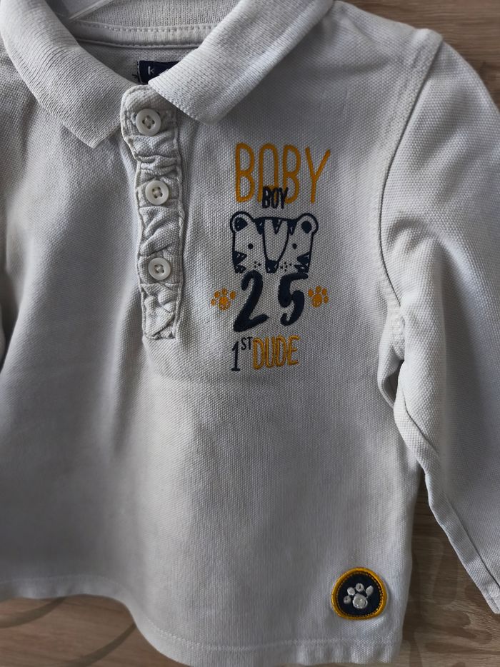 Polo blanc motif tigre - photo numéro 2