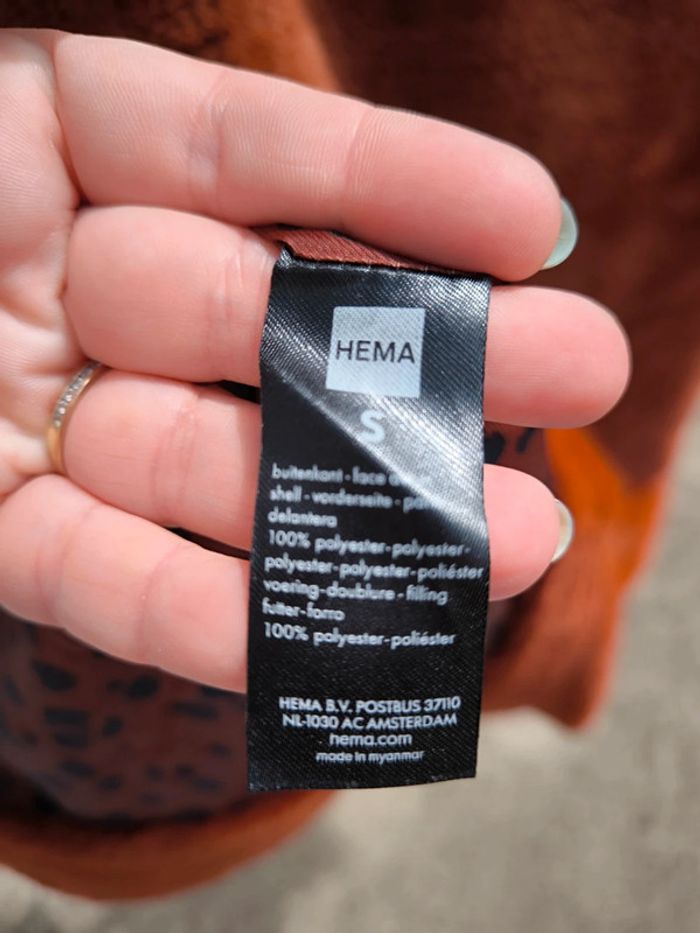 Manteau fausse fourrure couleur rouille taille S hema - photo numéro 4