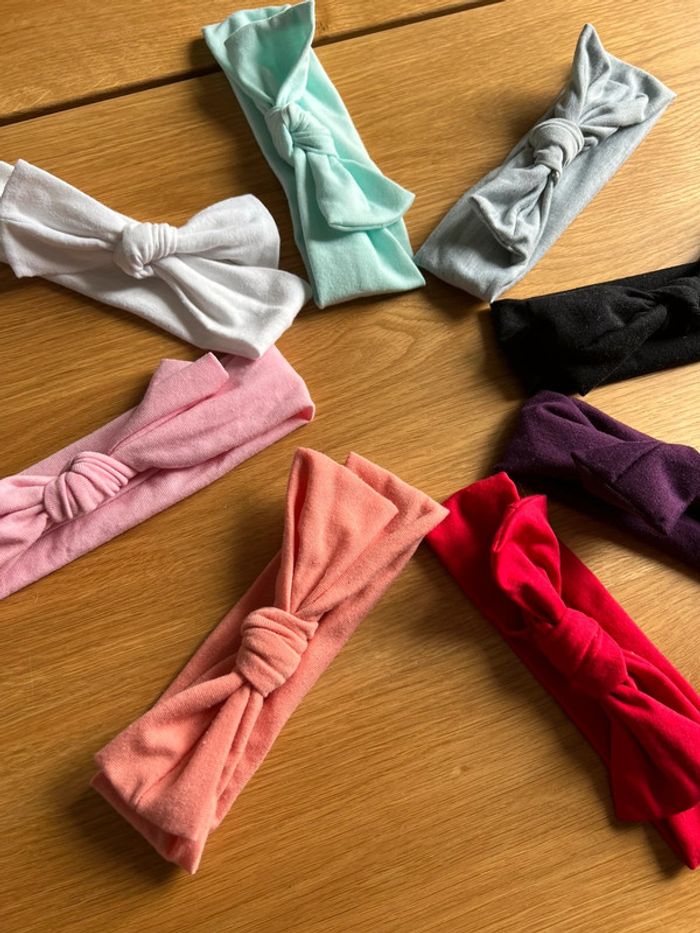 Lot de 8 bandeaux extensibles en coton (différentes couleurs) - Dés 3 mois - photo numéro 10