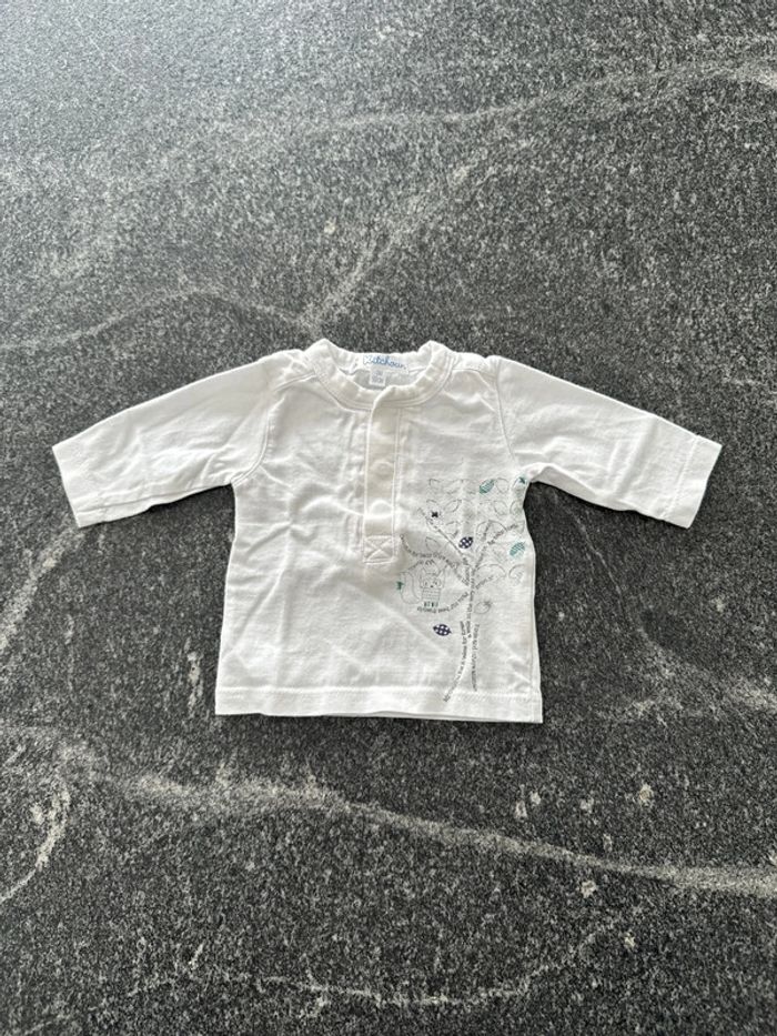 Lot de 7 tshirts manches longues bébé garçon 1 mois très bon état - photo numéro 9