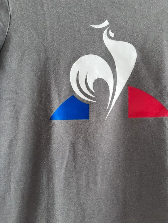 Pull Le Coq Sportif garçon 12 ans coton gris - photo numéro 3