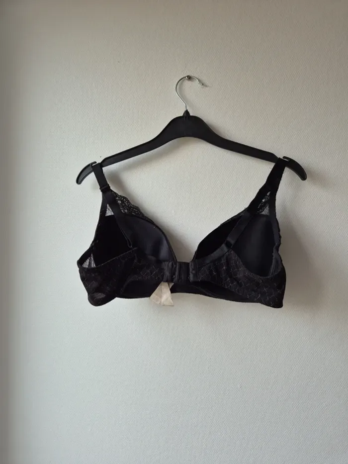 soutien gorge a coques passionata avec dentelle noir et argenté - photo numéro 5