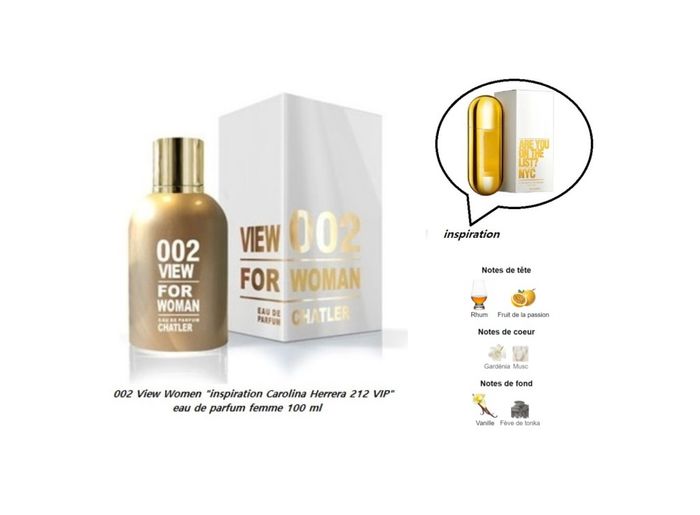 002 View Women "inspi Carolina Herrera 212 VIP" eau de parfum femme 100 ml - photo numéro 2
