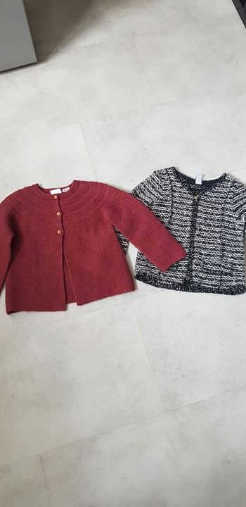 Lot 2 gilets zara  4/5 ans