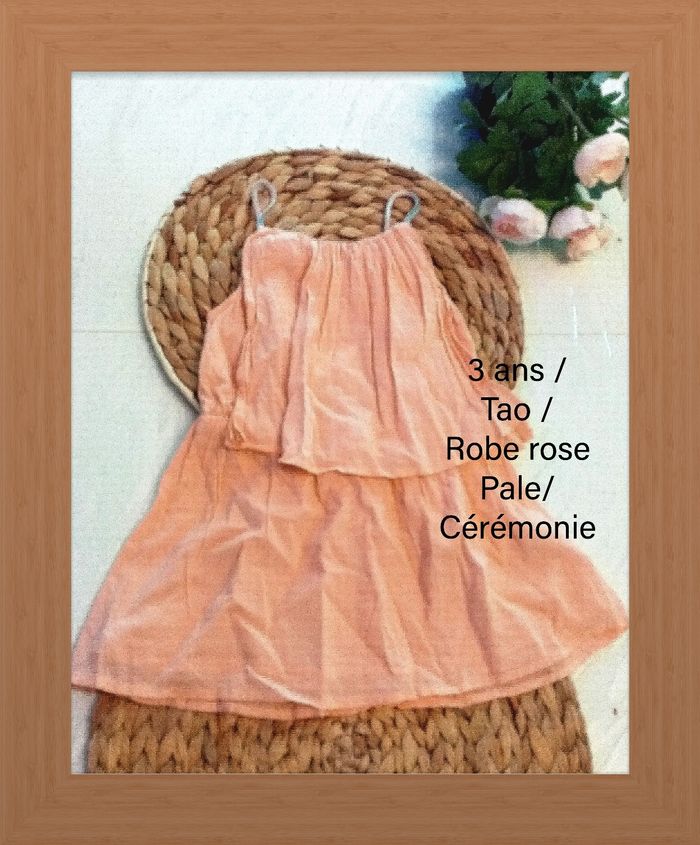 3 ans tao robe cérémonie rose poudré /Excellent état comme neuf