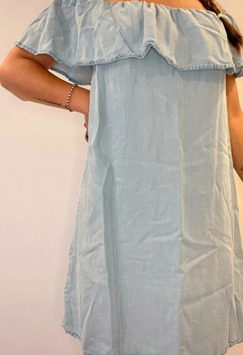 Robe effet jean a volant