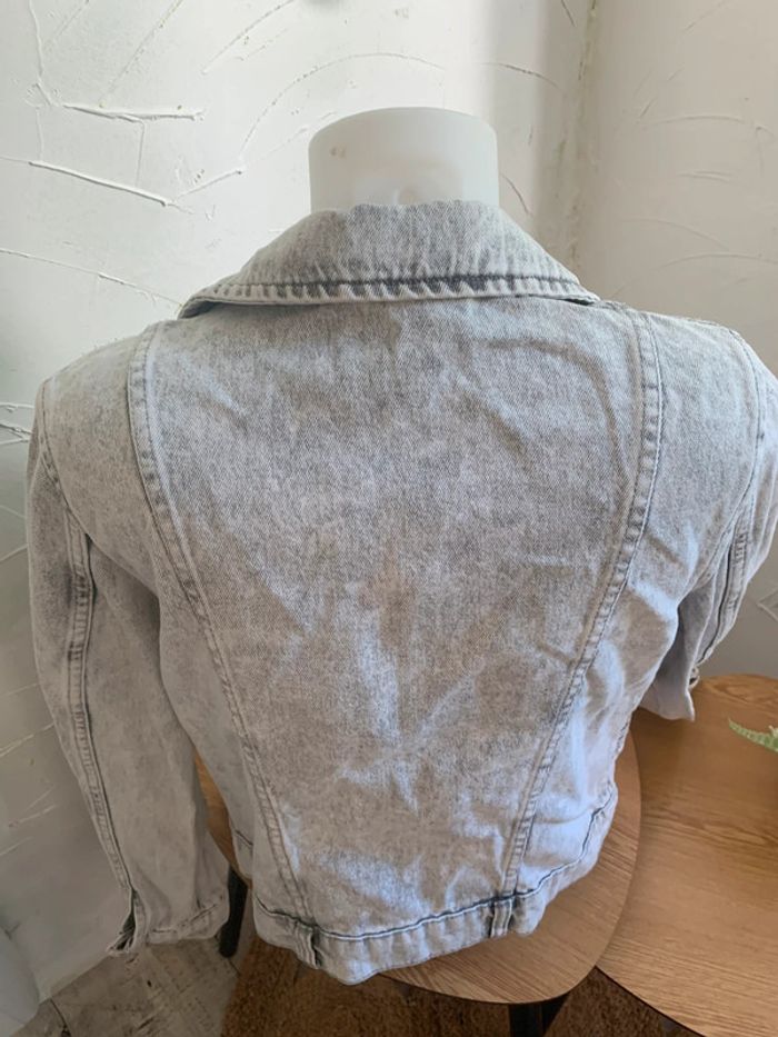 Veste jean grise taille 36 Kiabi - photo numéro 7