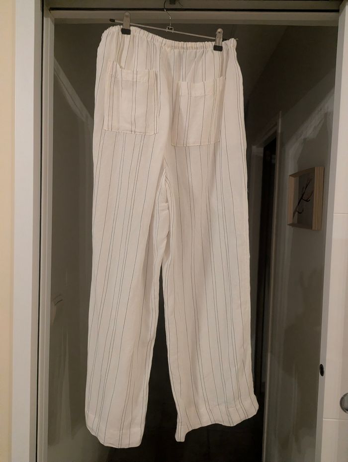 Pantalon tissu aérien de lin mélangé femme taille M - photo numéro 2
