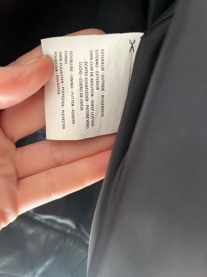 Perfecto cuir véritable Blue Welford - photo numéro 3