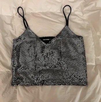 Halter top argenté